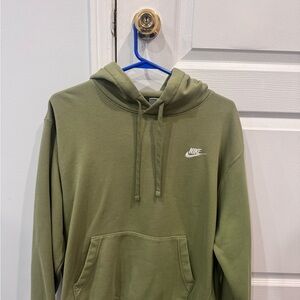 Nike Men's Hoodie in Olive Green